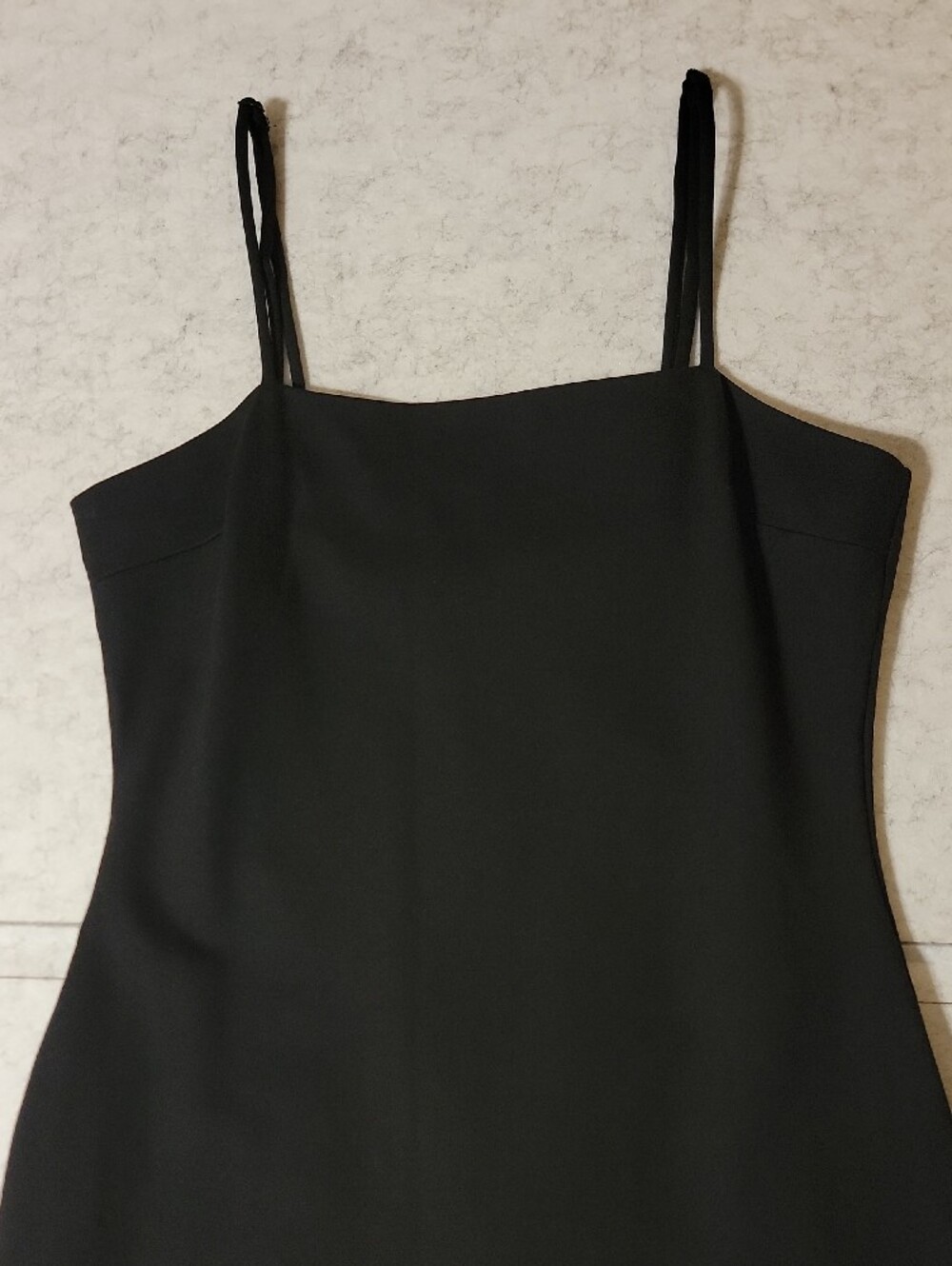 Lulus Paulina Black Bodycon Midi Cocktail Dress Square Neck Spaghetti Strap XL - Picture 3 of 16